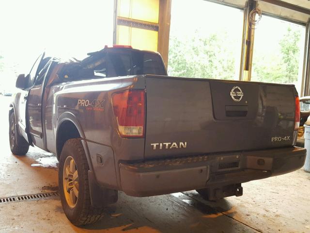 1N6AA0CCXBN308206 - 2011 NISSAN TITAN S GRAY photo 3