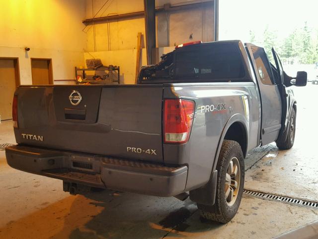 1N6AA0CCXBN308206 - 2011 NISSAN TITAN S GRAY photo 4