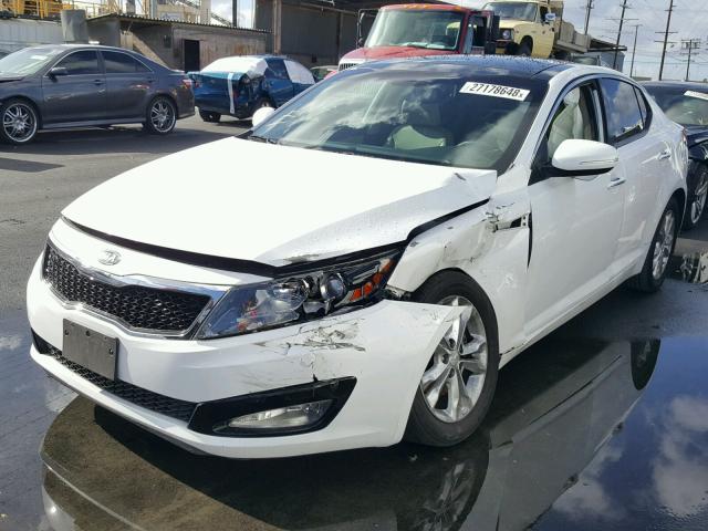 5XXGN4A75DG165288 - 2013 KIA OPTIMA EX WHITE photo 2