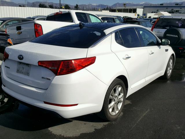 5XXGN4A75DG165288 - 2013 KIA OPTIMA EX WHITE photo 4