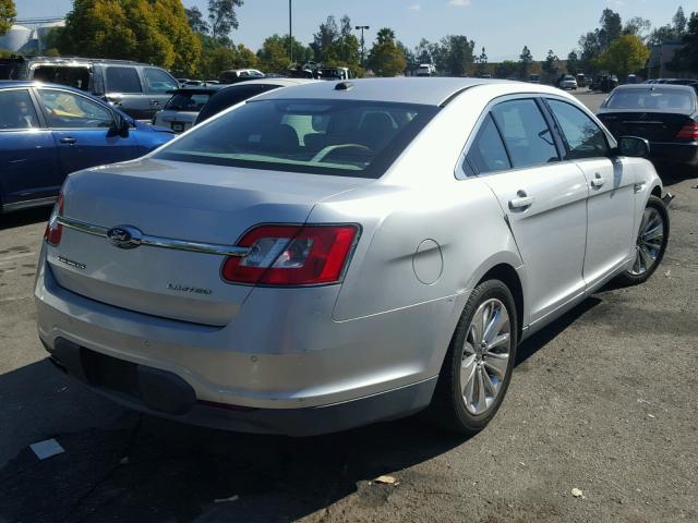 1FAHP2FW4AG143845 - 2010 FORD TAURUS LIM SILVER photo 4