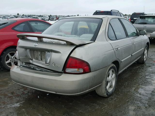 3N1CB51D21L500982 - 2001 NISSAN SENTRA XE BEIGE photo 4