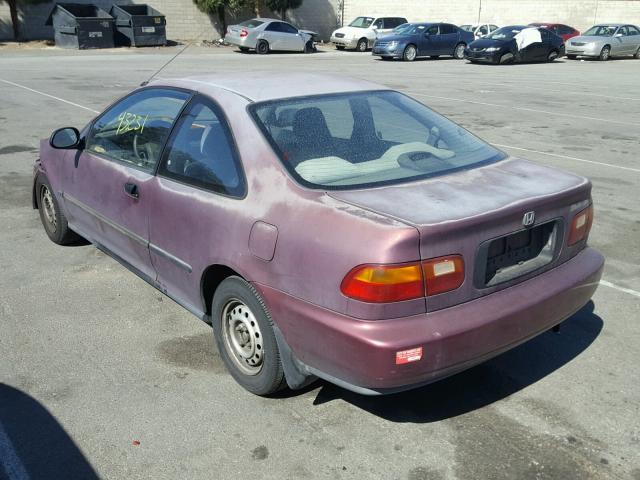 1HGEJ2249PL030381 - 1993 HONDA CIVIC DX RED photo 3