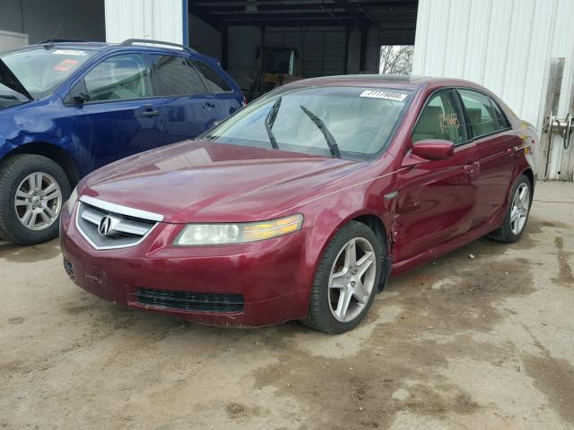 19UUA66214A046982 - 2004 ACURA TL BURGUNDY photo 2