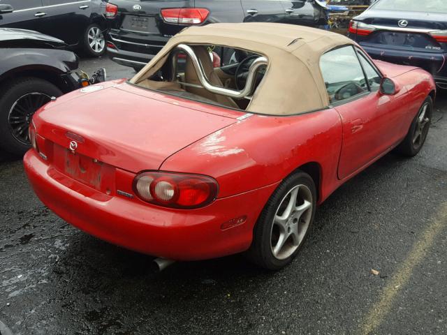 JM1NB353610204548 - 2001 MAZDA MX-5 MIATA RED photo 4