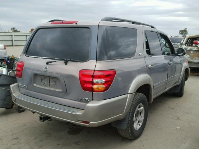 5TDZT34A52S090961 - 2002 TOYOTA SEQUOIA SR GRAY photo 4