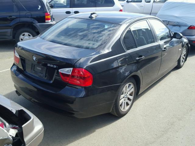 WBAVB13506K000393 - 2006 BMW 325 I BLACK photo 4