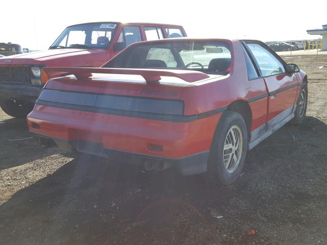 1G2PF3799GP203378 - 1986 PONTIAC FIERO SE RED photo 4