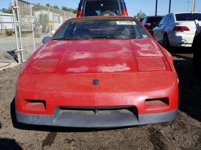 1G2PF3799GP203378 - 1986 PONTIAC FIERO SE RED photo 9