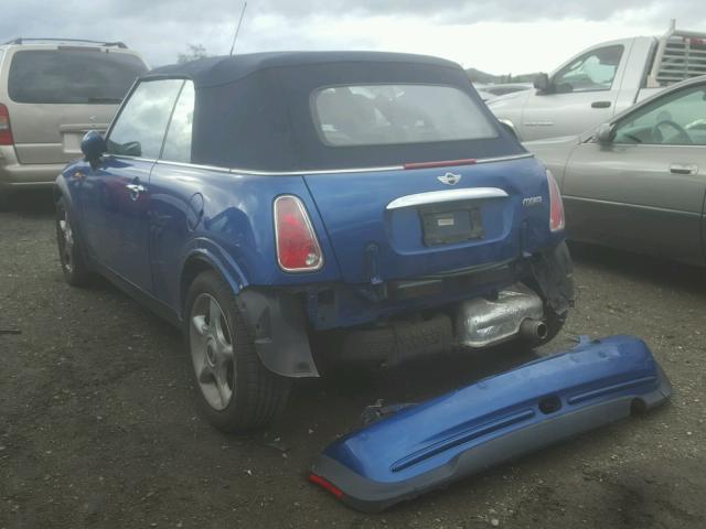 WMWRF33405TG12078 - 2005 MINI COOPER BLUE photo 3