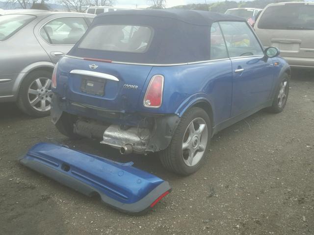 WMWRF33405TG12078 - 2005 MINI COOPER BLUE photo 4