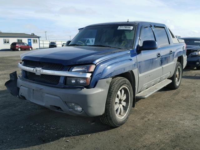 3GNEK13T12G128863 - 2002 CHEVROLET AVALANCHE BLUE photo 2