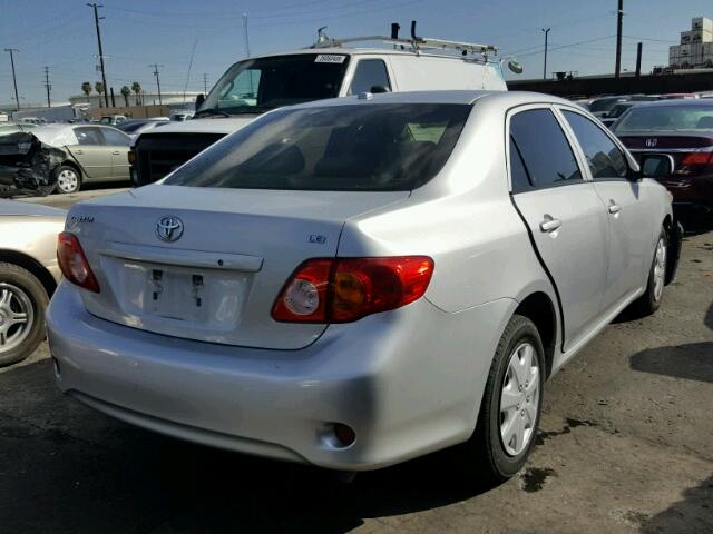 1NXBU4EE0AZ333488 - 2010 TOYOTA COROLLA BA SILVER photo 4