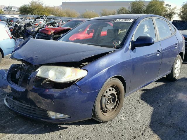 KMHDU46D68U466913 - 2008 HYUNDAI ELANTRA GL BLUE photo 2