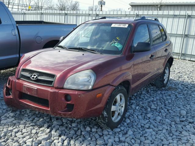 KM8JM12B37U551101 - 2007 HYUNDAI TUCSON GLS RED photo 2