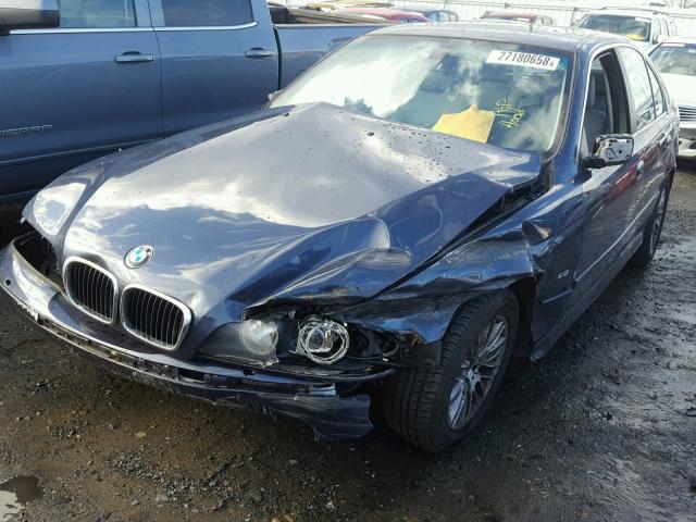 WBADT63412CH92879 - 2002 BMW 530 I AUTO BLUE photo 2