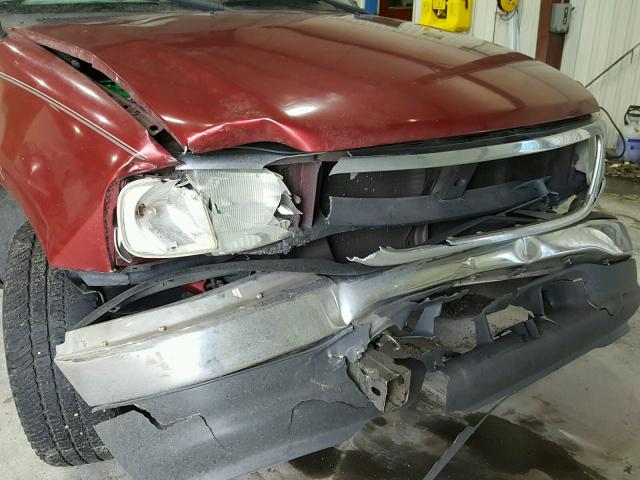 1FTRX17222NA11460 - 2002 FORD F150 RED photo 9