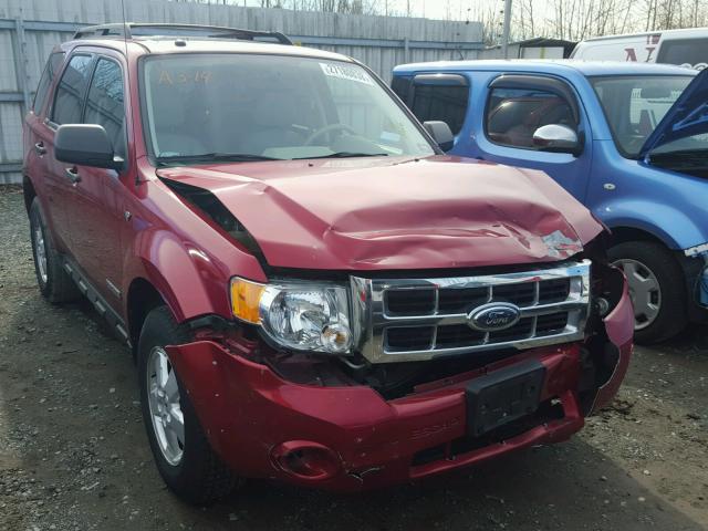 1FMCU03118KD57026 - 2008 FORD ESCAPE XLT RED photo 1