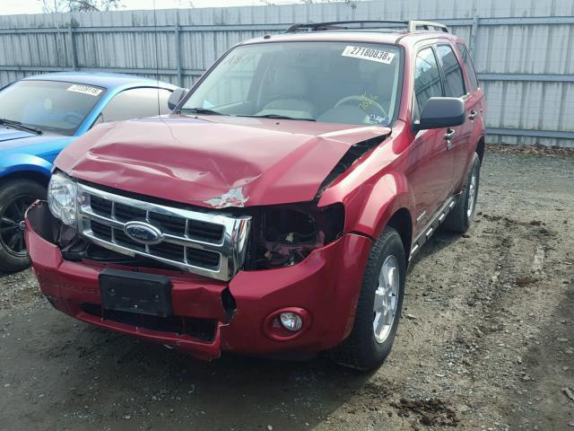 1FMCU03118KD57026 - 2008 FORD ESCAPE XLT RED photo 2