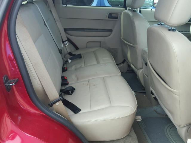 1FMCU03118KD57026 - 2008 FORD ESCAPE XLT RED photo 6