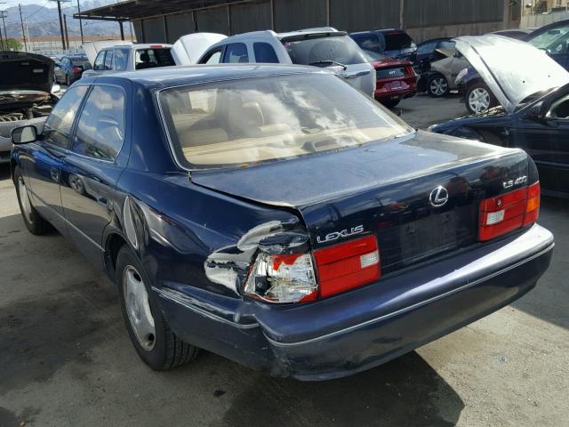 JT8BH28F1W0118832 - 1998 LEXUS LS 400 BLUE photo 3