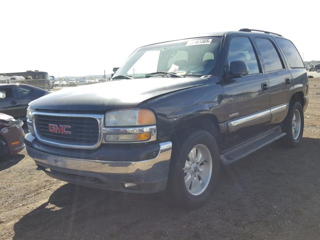 1GKEK13T92J123776 - 2002 GMC YUKON BLACK photo 2