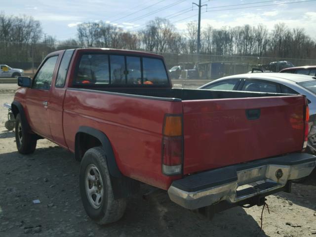 1N6HD16Y7NC343532 - 1992 NISSAN TRUCK KING RED photo 3