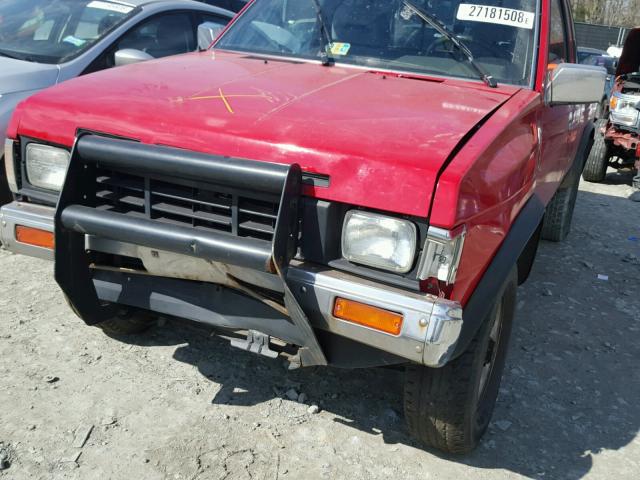 1N6HD16Y7NC343532 - 1992 NISSAN TRUCK KING RED photo 9