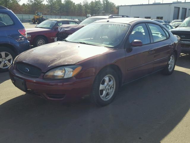 1FAFP56U57A204543 - 2007 FORD TAURUS SEL RED photo 2