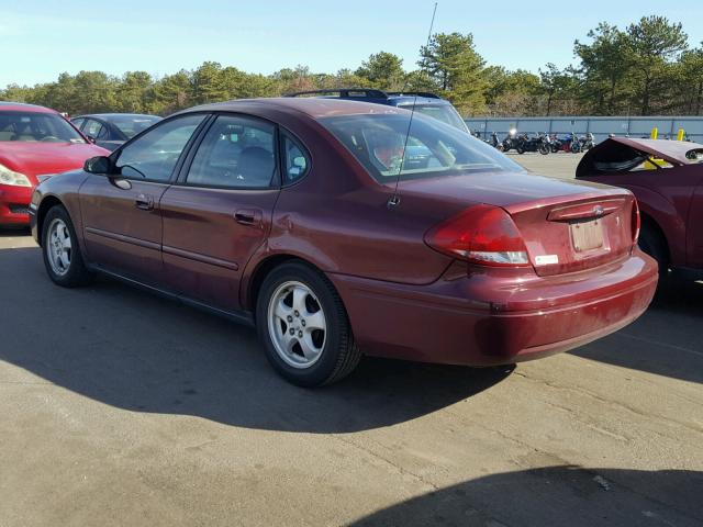 1FAFP56U57A204543 - 2007 FORD TAURUS SEL RED photo 3