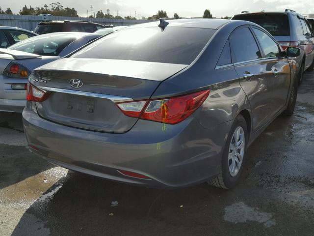 5NPEB4AC4BH289485 - 2011 HYUNDAI SONATA GLS GRAY photo 4