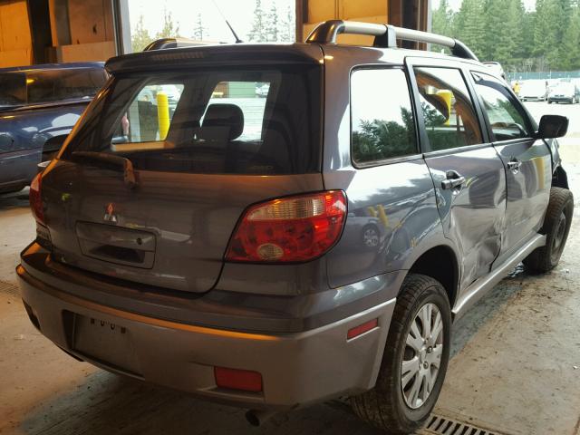 JA4LZ31F25U007887 - 2005 MITSUBISHI OUTLANDER GRAY photo 4