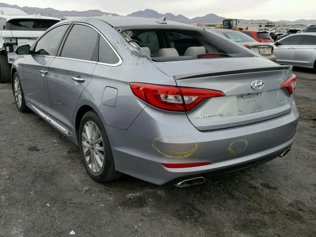 5NPE34AF2FH034217 - 2015 HYUNDAI SONATA SPO GRAY photo 3