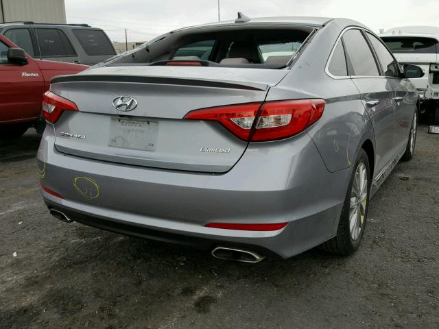 5NPE34AF2FH034217 - 2015 HYUNDAI SONATA SPO GRAY photo 4