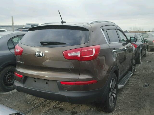 KNDPCCA20D7422855 - 2013 KIA SPORTAGE E BROWN photo 4