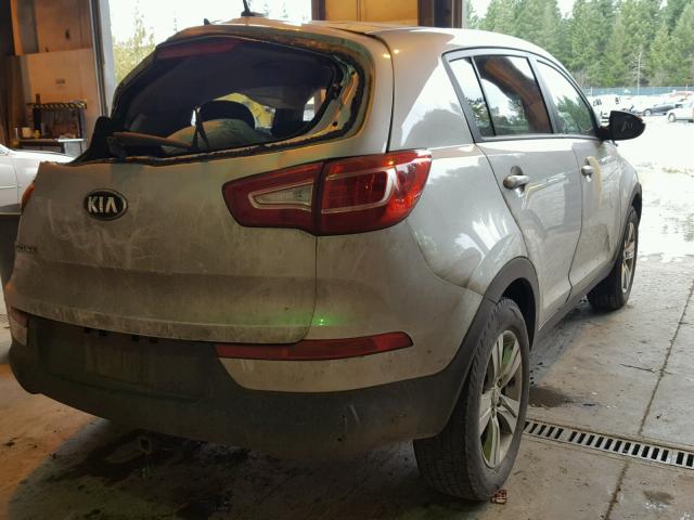 KNDPB3A25D7445096 - 2013 KIA SPORTAGE B SILVER photo 4