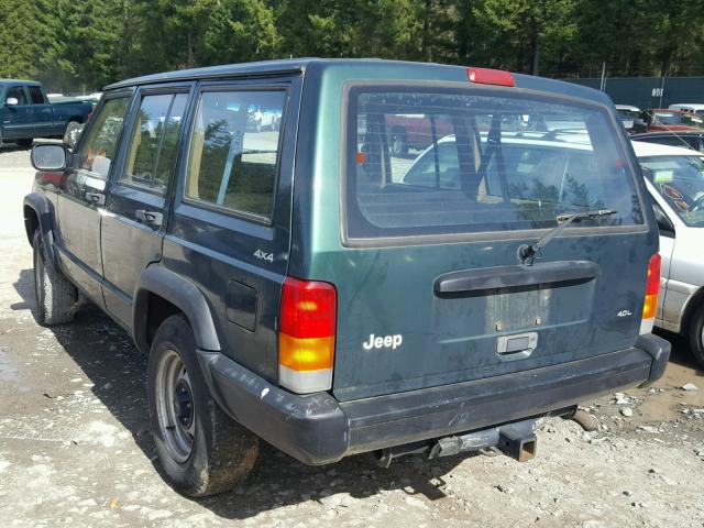 1J4FF28SXXL651598 - 1999 JEEP CHEROKEE S GREEN photo 3