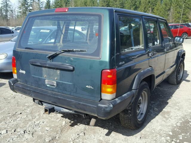 1J4FF28SXXL651598 - 1999 JEEP CHEROKEE S GREEN photo 4