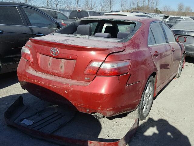 4T1BE46K59U400180 - 2009 TOYOTA CAMRY BASE RED photo 4