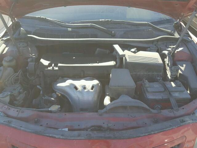 4T1BE46K59U400180 - 2009 TOYOTA CAMRY BASE RED photo 7