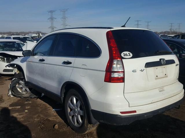 5J6RE4H44BL076582 - 2011 HONDA CR-V SE WHITE photo 3