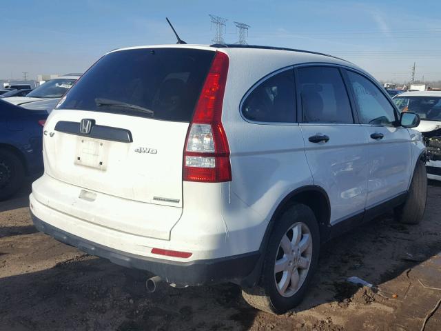 5J6RE4H44BL076582 - 2011 HONDA CR-V SE WHITE photo 4