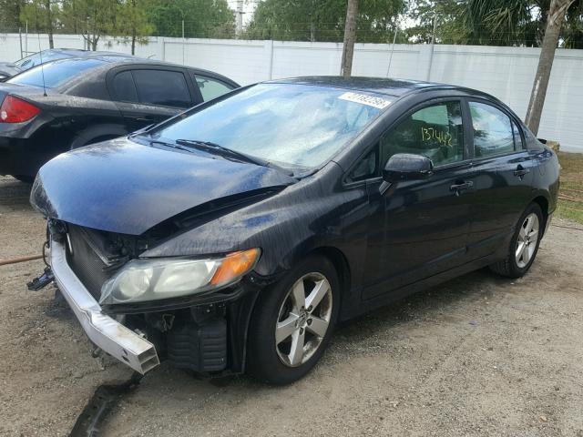 1HGFA16878L106919 - 2008 HONDA CIVIC EX შავი ფოტო 2