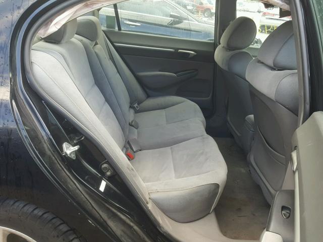 1HGFA16878L106919 - 2008 HONDA CIVIC EX შავი ფოტო 6