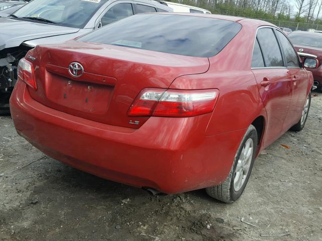 4T1BE46K99U396294 - 2009 TOYOTA CAMRY BASE RED photo 4