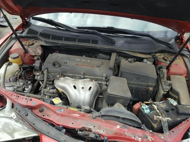 4T1BE46K99U396294 - 2009 TOYOTA CAMRY BASE RED photo 7