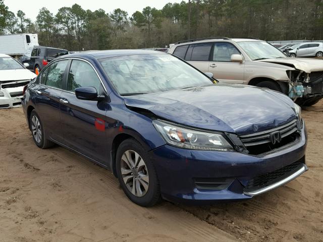 1HGCR2F3XEA298432 - 2014 HONDA ACCORD LX BLUE photo 1