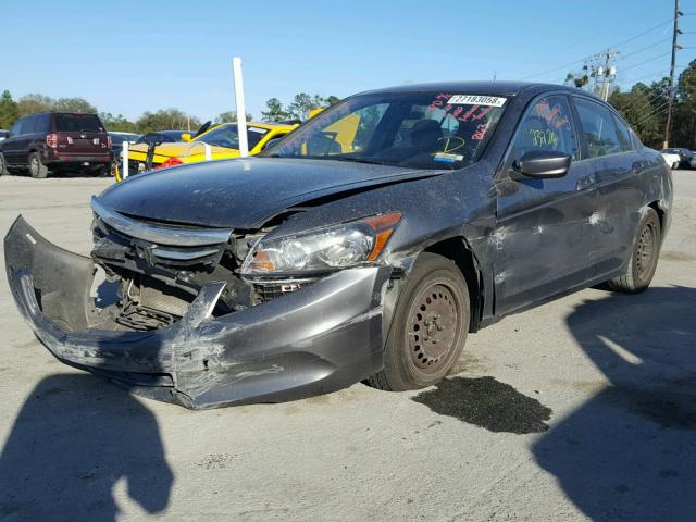 1HGCP2F36CA059186 - 2012 HONDA ACCORD LX GRAY photo 2