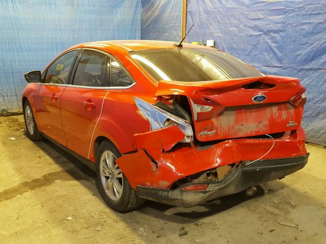 1FAHP3H25CL447213 - 2012 FORD FOCUS SEL RED photo 3