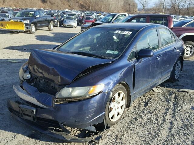 1HGFA15566L082083 - 2006 HONDA CIVIC LX BLUE photo 2